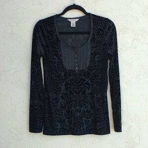 DENIM & SUPPLY RALPH LAUREN Velvet Long Sleeves Pullover Top Size M